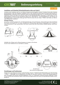 PIR Bewegungsmelder 360° IP54 Präsenzfunktion 20m Reichweite Einbau 3-Draht 24062