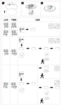 Nordlux Deckenleuchte Montone 33 4000K Sensor Weiss IP44 Badleuchte 2210486101