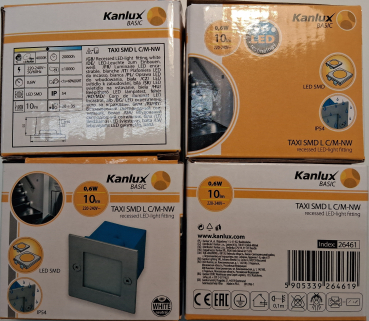 Preview: LED Wand Einbauleuchte TAXI Treppenspot matt chrome neutralweiß 4000K