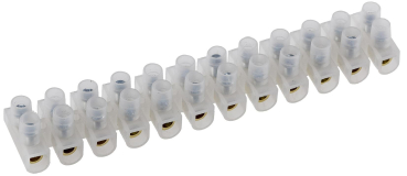 Lüsterklemmen transparent 1,5-2,5mm², 12 Klemmen Messingeinsatz, 17903