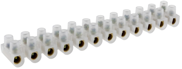 Lüsterklemmen transparent 10-16mm², 12 Klemmen Messingeinsatz, 17906