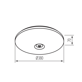 LED Deckenleuchte FOGLER 4000K 24W PIR Sensorleuchte Ø380 weiss 18124