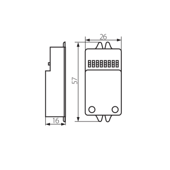 Preview: Kanux MW SENSOR Zubehör für Deckenleuchten DABA AIO 19069