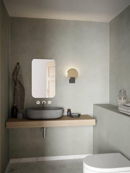 Preview: LED Wandleuchte Hester Nordlux IP44 Badlampe schwarz 3-stufiger Moodmaker