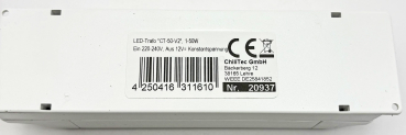 Preview: LED Trafo 12VDC 1-50W CT-50-V2 20937