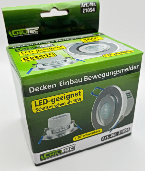 Decken-Einbau-Bewegungsmelder PIR 360° Sensor IP20 3-Draht 21054