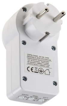 Zwischenstecker mit Bewegungsmelder 120° 9m Reichweite 230V 1200W weiß PIR-Sensor LED geeignet