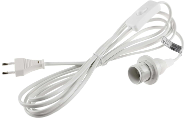 ChiliTec Netzkabel mit Schalter und E14 Fassung 3,4m Weiss 21059