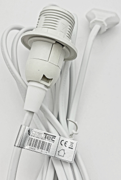 ChiliTec Netzkabel mit Schalter und E14 Fassung 3,4m Weiss 21059