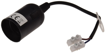 ChiliTec Bauarbeiterlampe E27-Fassung mit 15cm Kabel + Aufhänger Baustellen-Fassung 21074