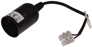 ChiliTec Bauarbeiterlampe E27-Fassung mit 15cm Kabel + Aufhänger Baustellen-Fassung 21074