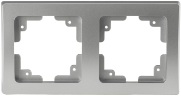 DELPHI 2-fach Rahmen silber Steckdosenabdeckungen 21114