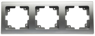 Preview: DELPHI 3-fach Rahmen silber Steckdosenabdeckungen 21115
