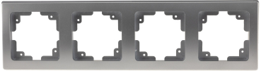 DELPHI 4-fach Rahmen silber Steckdosenabdeckungen 21116