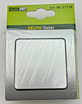 Preview: DELPHI Taster 0-250AV/10A silber, inkl. Rahmen