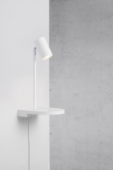 Preview: Wandlampe Cody Nordlux weiss GU10 drehbar Wandleuchte mit Kabel USB und Regal