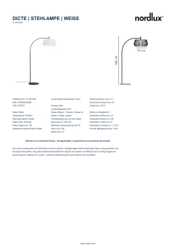 Nordlux Stehlampe Dicte Weiss E27 Bodenlampe, Schirm aus Textilien