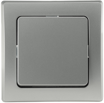 DELPHI Wechsel-Schalter, Unterputz, 250AV/10A silber, inkl. Rahmen - Kopie