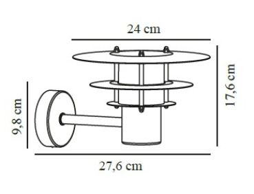 Wandleuchte Bastia 24 Nordlux verzinkt E27 IP54 Outdoor 2118041031