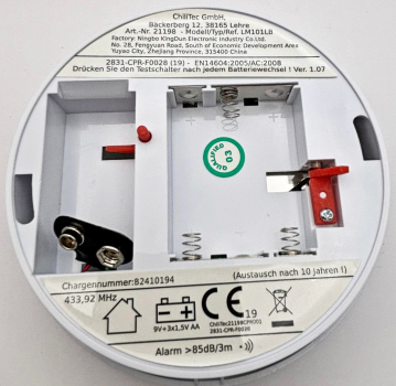 ChilItec Funk-Rauchmelder "CT-RM Pro" nach EN14604 koppelbar 21198