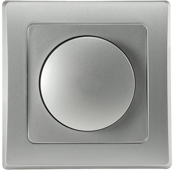 Dimmer DELPHI Helligkeitsregler Einbau 250V / 3-60W Silber Klick Ein- Ausschalter für elektronische Trafos