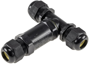 3-poliger IP68 Kabelverbinder in T-Form