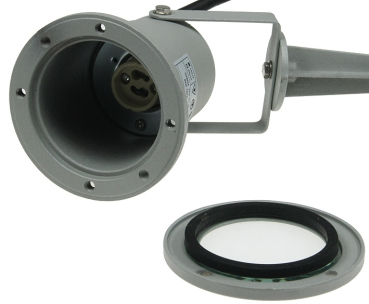 ChiliTec Gartenleuchte "CT-GS10" GU10 Silbergrau IP68 Erdspieß 1,5m Kabel 21751