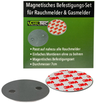 ChilItec Magnetisches Befestigungs-Set für Rauchmelder & Gasmelder 21815