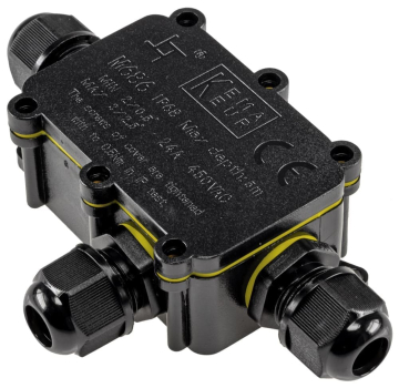 Kabelverbinderbox für 3 Anschlüsse IP68, 1x Eingang, 2x Ausgang, 22030