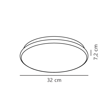 Preview: Nordlux Deckenleuchte Montone 33 4000K Sensor Weiss IP44 Badleuchte 2210486101