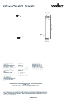 Skandinavische Stehlampe Freya Nordlux schwarz E14 Standleuchte