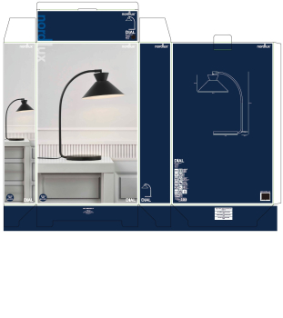 Dänische Tischlampe Dial Nordlux schwarz E27 nordische Tischleuchte 2213385003