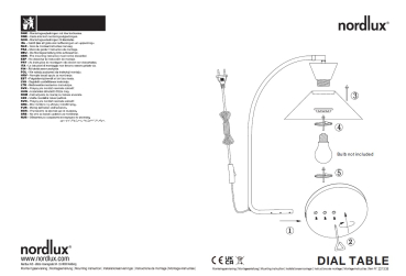 Dänische Tischlampe Dial Nordlux schwarz E27 nordische Tischleuchte 2213385003