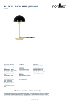 Preview: Tischleuchte Ellen Nordlux Messing Schwarz E14 Tischlampe