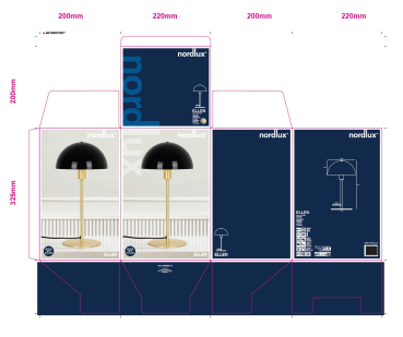 Tischleuchte Ellen Nordlux Messing Schwarz E14 Tischlampe