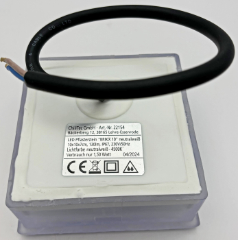 LED Bodeneinbauleuchte BRIKX 10 4500K neutralweiss Bodeneinbaustrahler IP67