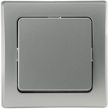 DELPHI Kreuzschalter 250AV/10A silber, inkl. Rahmen