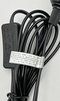 Preview: ChiliTec Netzkabel mit Schalter und E27 Fassung 3,4m schwarz 22241