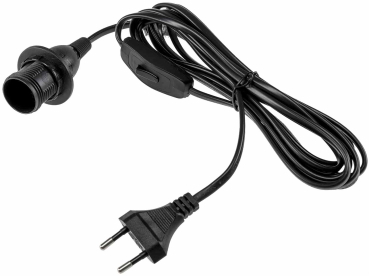 ChiliTec Netzkabel mit Schalter und E14 Fassung 3,4m schwarz 22242