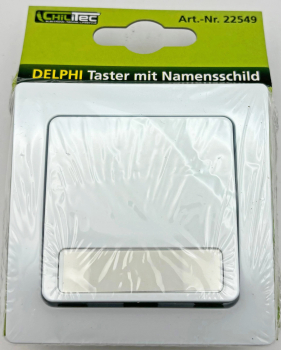 DELPHI Taster mit Namensschild UP weiß Rahmen + Einsatz 22549