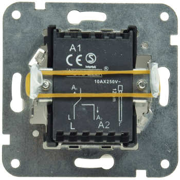 Preview: DELPHI Wechsel-Schalter UP weiß Steckanschluss, Einsatz ohne Rahmen, 22668
