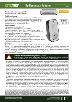 Zwischenstecker mit Bewegungsmelder 1200W, LED geeignet, 22684