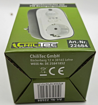 Zwischenstecker mit Bewegungsmelder 1200W, LED geeignet, 22684