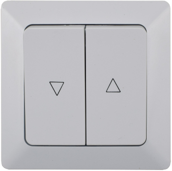 MILOS Jalousietaster Rolladentaster Matt Weiß mit Rahmen 22777