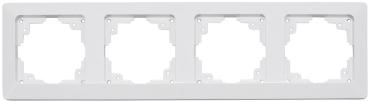 MILOS 4-fach Rahmen Matt Weiß 22790