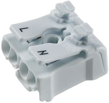 Preview: Lüsterklemme mit Hebel 2-polig 0,5-2,5mm² 450V/16A 22815