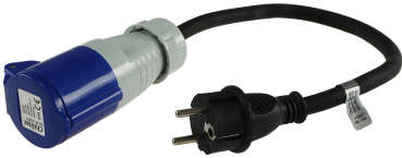 CEE auf Schutzkontakt-Stecker 0,35m 230V, Adapter für Camping, Wohnwagen 22851