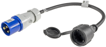 Preview: CEE auf Schutzkontakt-Kupplung Adapter für Wohnwagen Camping 0,35m 230V 22852