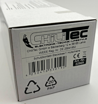 Steckdose für Hutschiene mit LED, Schutzkontakt, 230V, 16A, VDE 22969