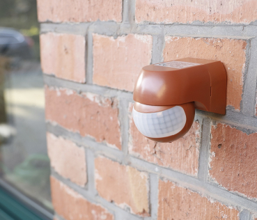 Preview: Aufputz 3-Draht PIR Bewegungsmelder ziegelrot CBI-Slim 180° IP44 22992